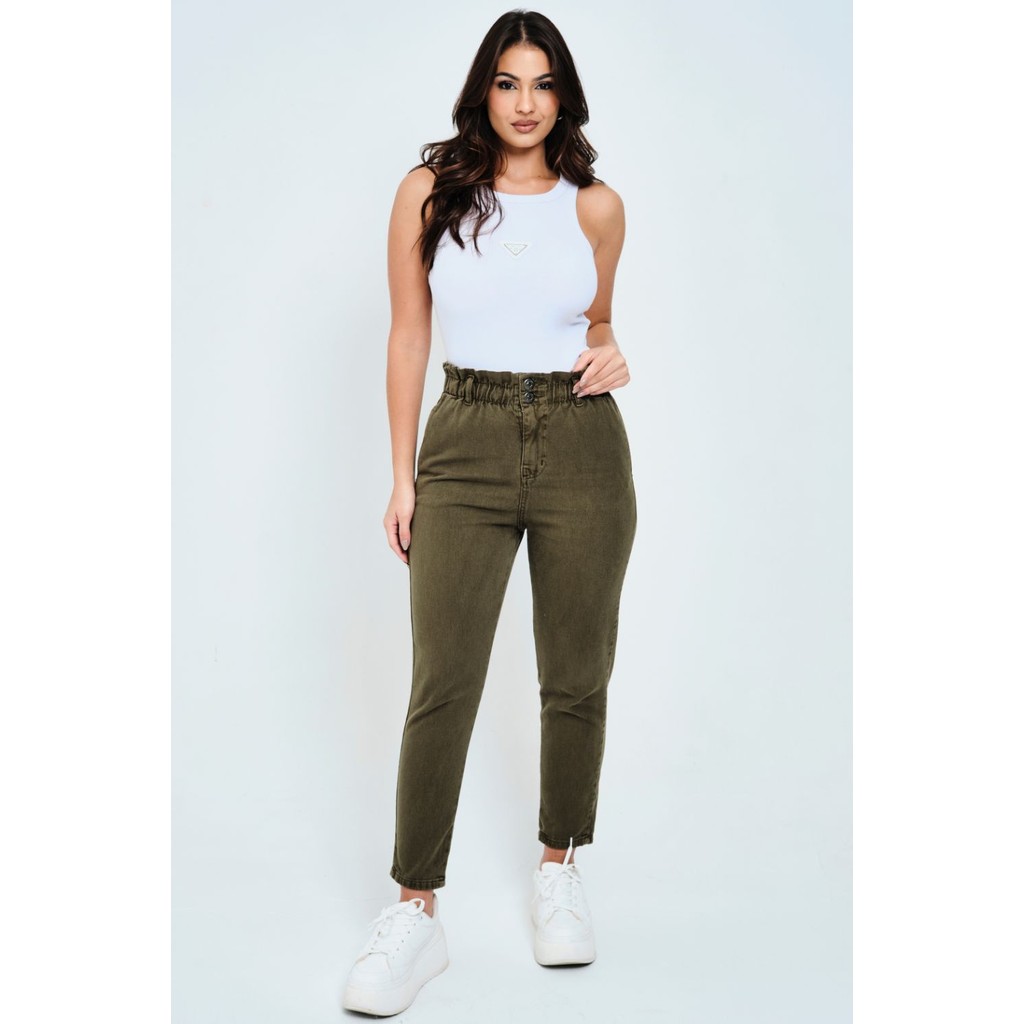 Calça Sarja Feminina Clochard Planet Girls Verde Escuro - Women Clothes
