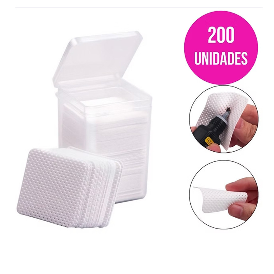 Pote 200 Lenços Para Limpar Bico De Cola Cor Aleatorio