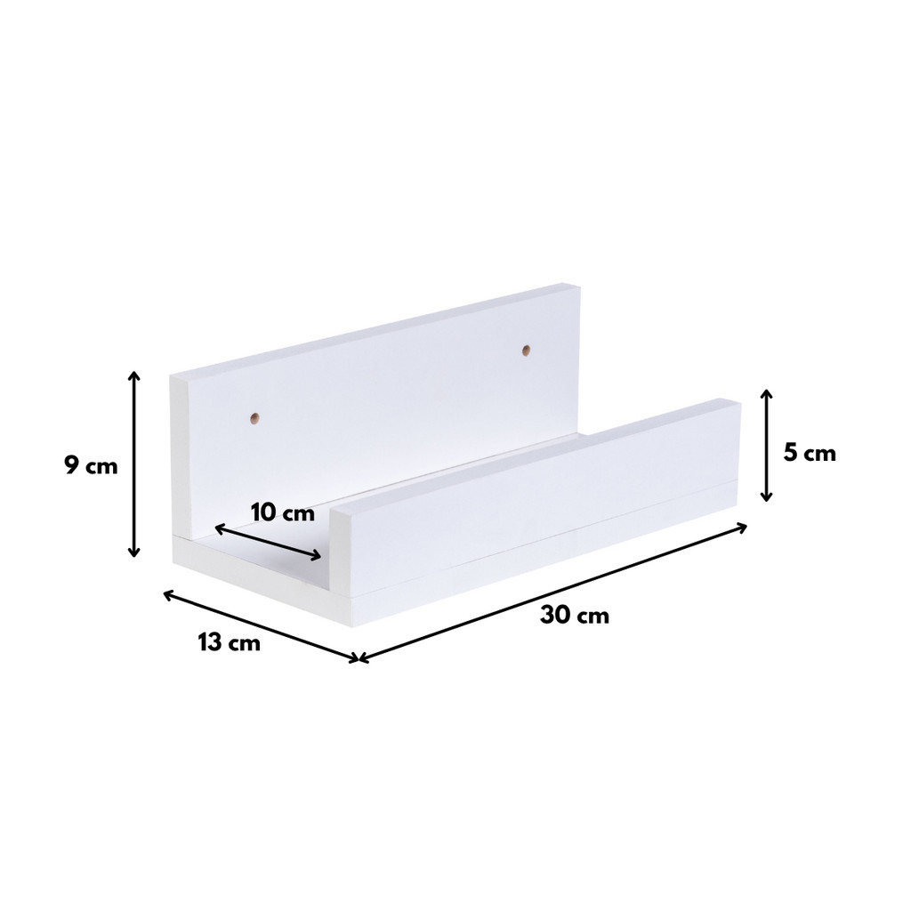 Prateleira MDF Multiuso Canaleta De Parede Para Esmalte Esmalteria 30x13