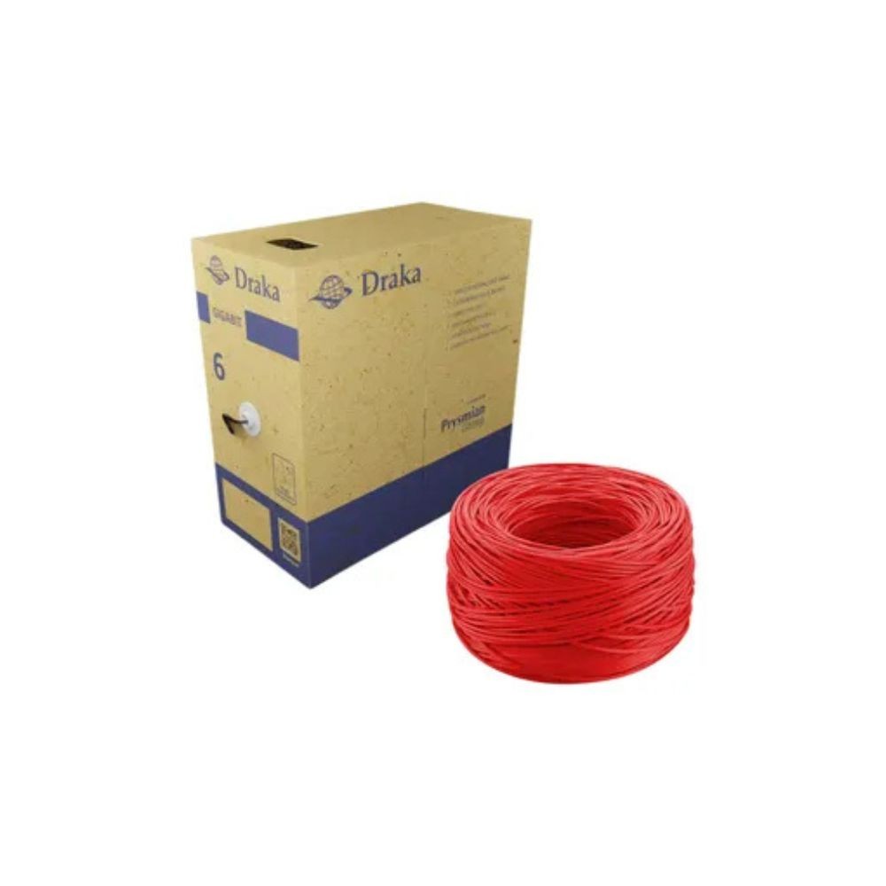 CABO LAN CAT6 U/UTP VERMELHO LSZH PRYSMIAN