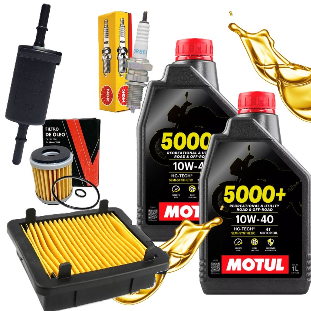Kit Revisão Lander 250 2016-2025 Motul 10w40 Filtros e Vela Ngk em Oferta na Shopee