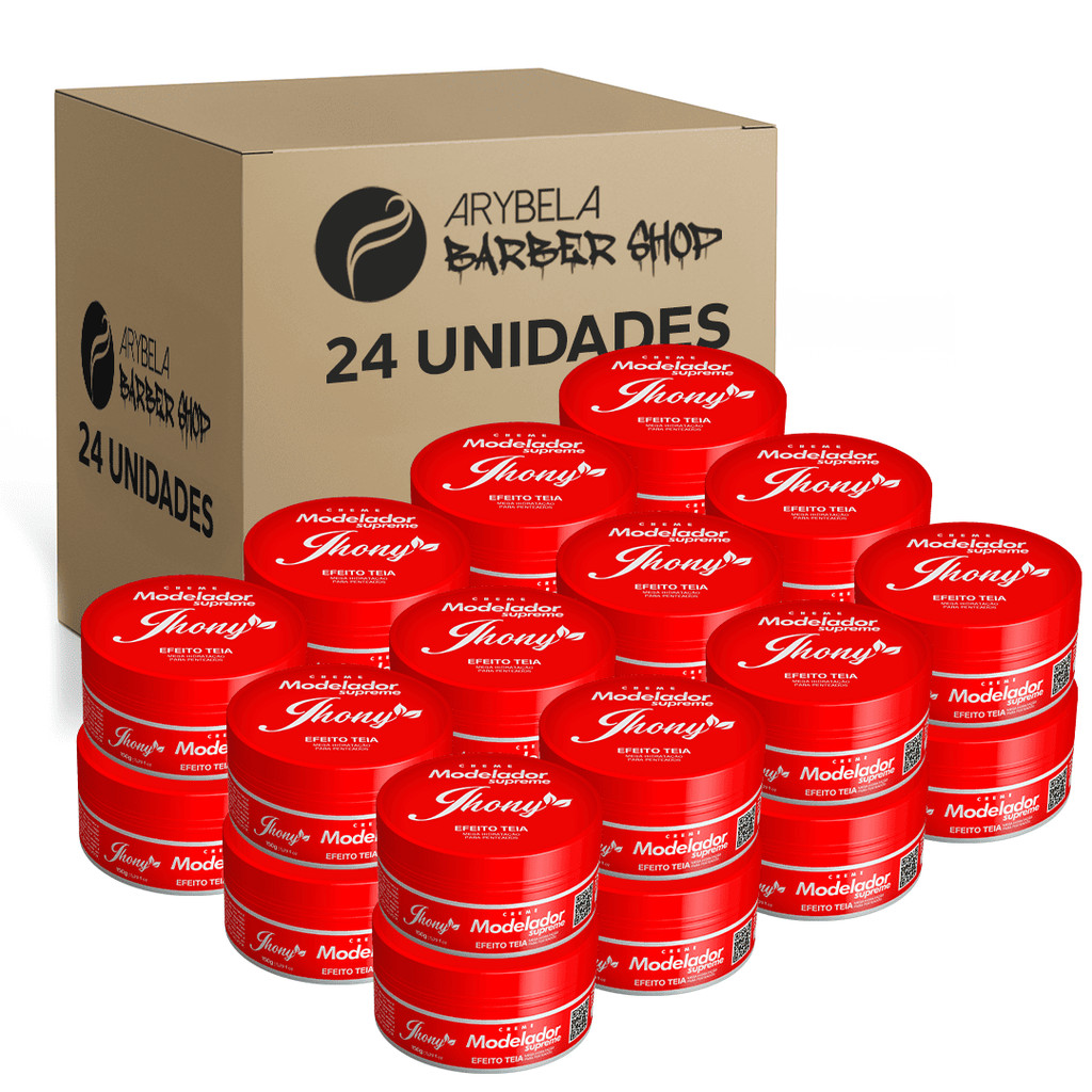 PACK 24 UN - CREME MODELADOR SUPREME - EFEITO TEIA 150G - JHONY BARBER