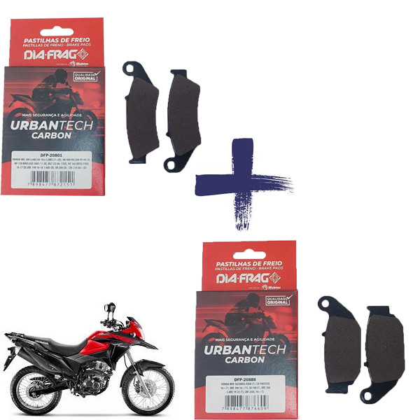Kit Pastilhas Freio Dianteira e Traseira XRE 190 2016 a 23 em Oferta na Shopee