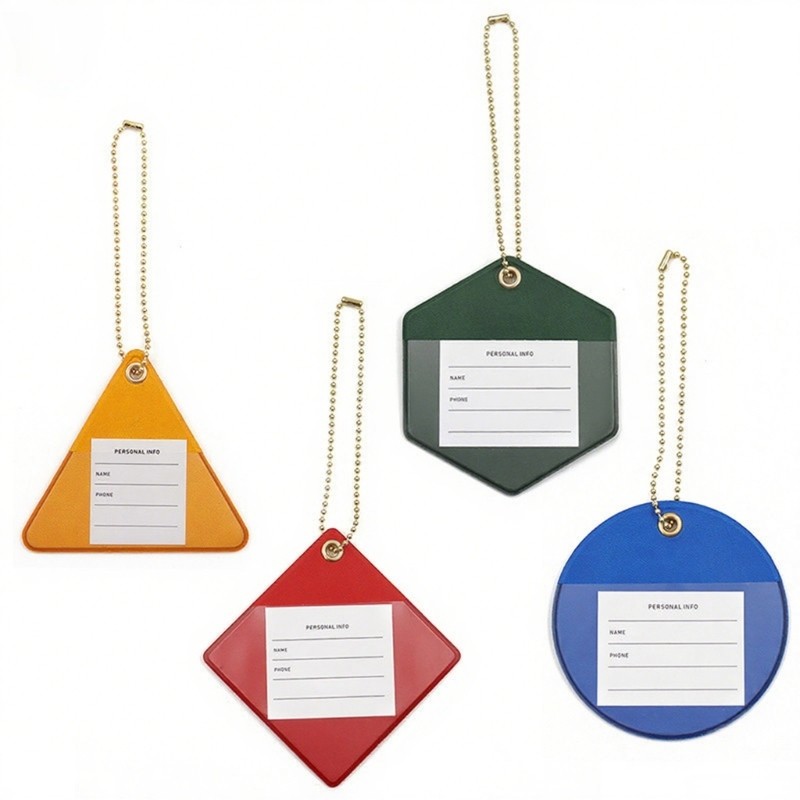 YYS Etiqueta De Bagagem De Couro Elegante Portátil Identificador De Endereço De Mala Para Malas Viagem De Negócios