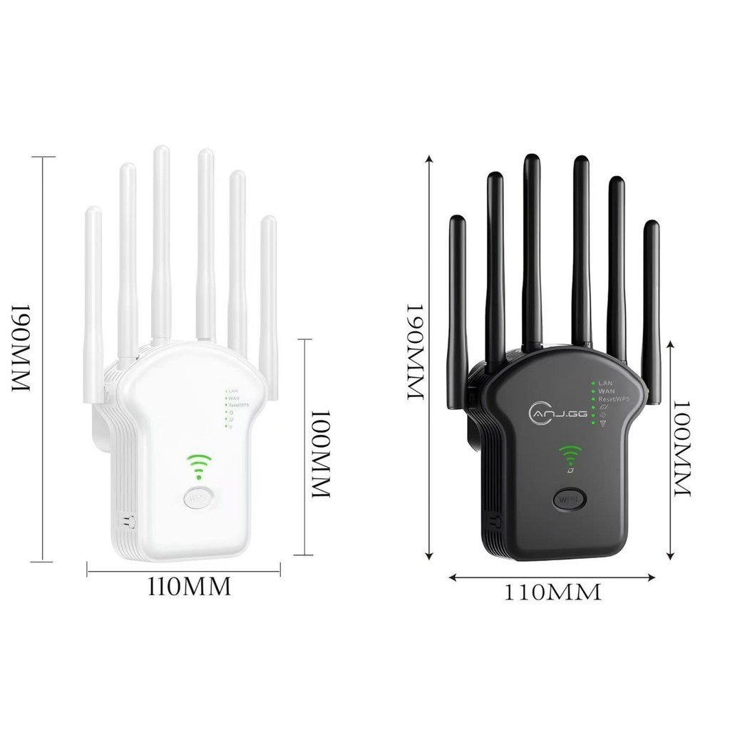 Repetidor Wifi 6 Antenas Roteador Amplificador De Sinal Modem 300Mbps