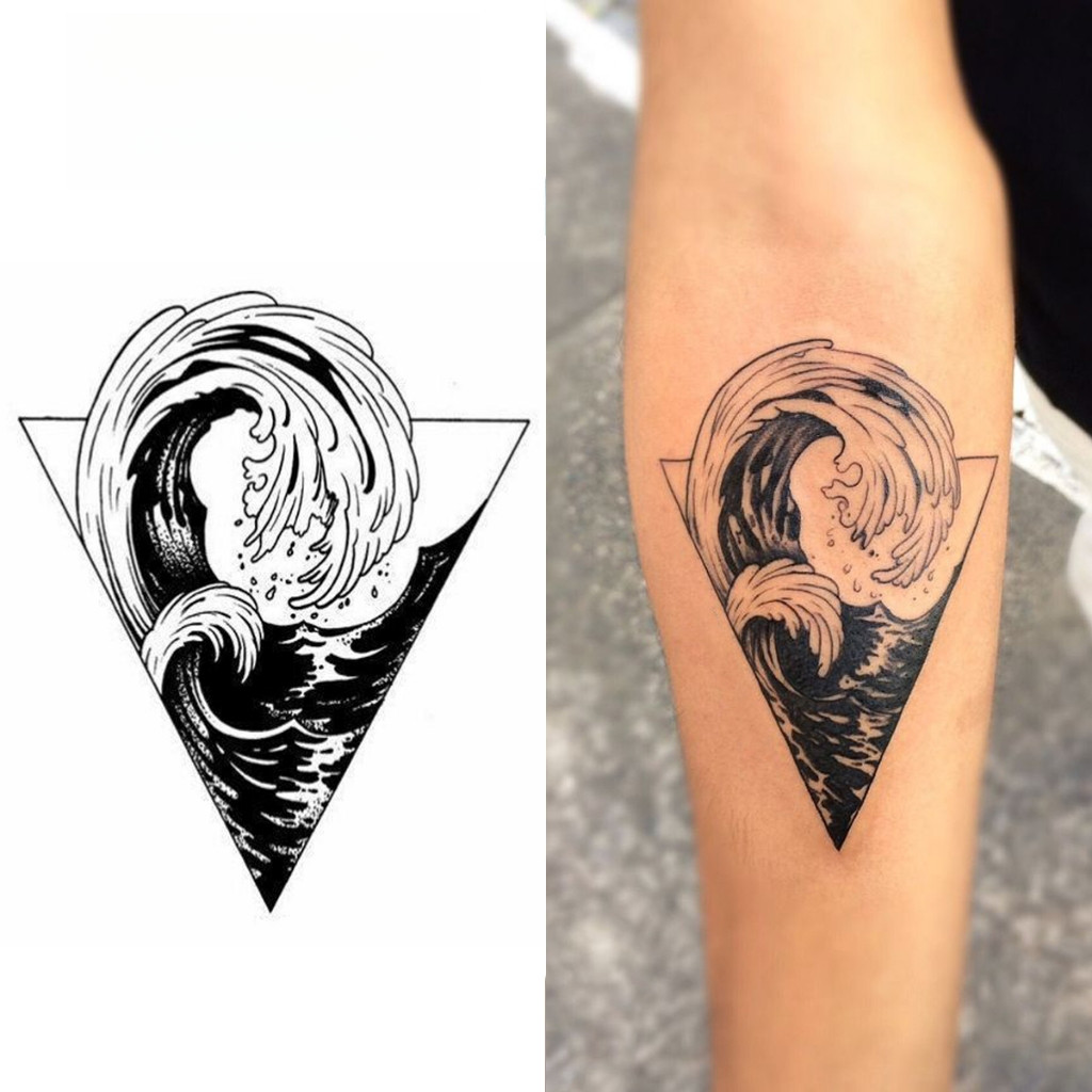 Tatuagens Temporárias em Spray Triangular, à Prova d'Água, Realistas e Duradouras por 15 Dias, Nova Tecnologia de Adesiv
