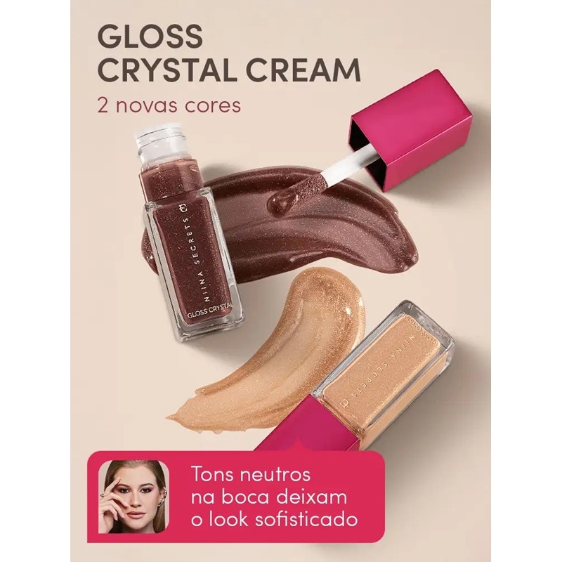 (Novas Cores) Gloss Marrom Crystal Niina Secrets 7ml