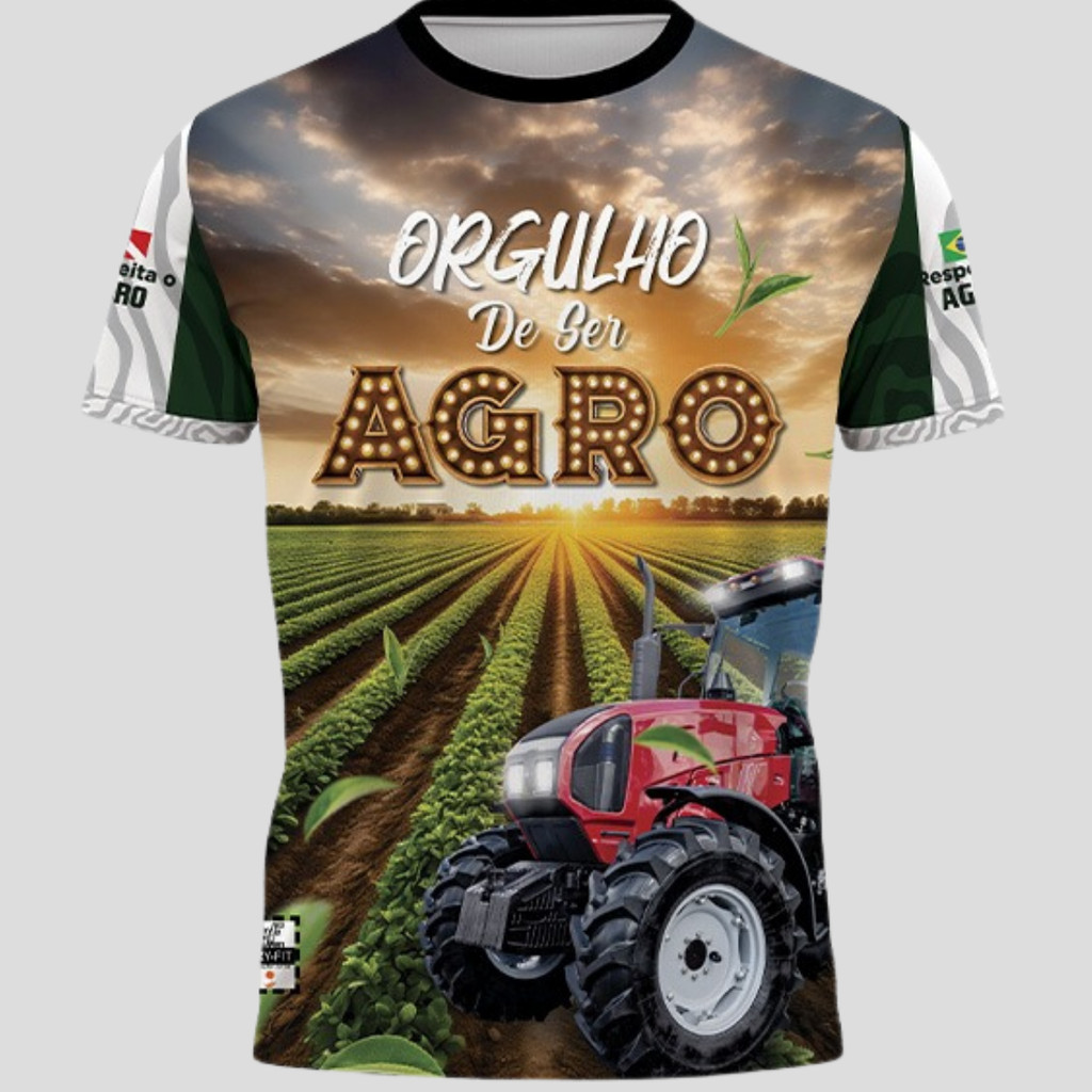 Camiseta Orgulho De Ser Agro Camisa Cavalo Country Peão Fazendeiro