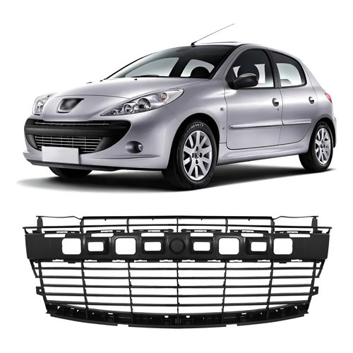 Grade Dianteira Parachoque Peugeot 207 2009 2010 Até 2015 Preto em Oferta na Shopee