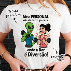 Camiseta Unissex Frases Engraçadas Sobre Fitness e Academia Camisa Masculina e Feminina