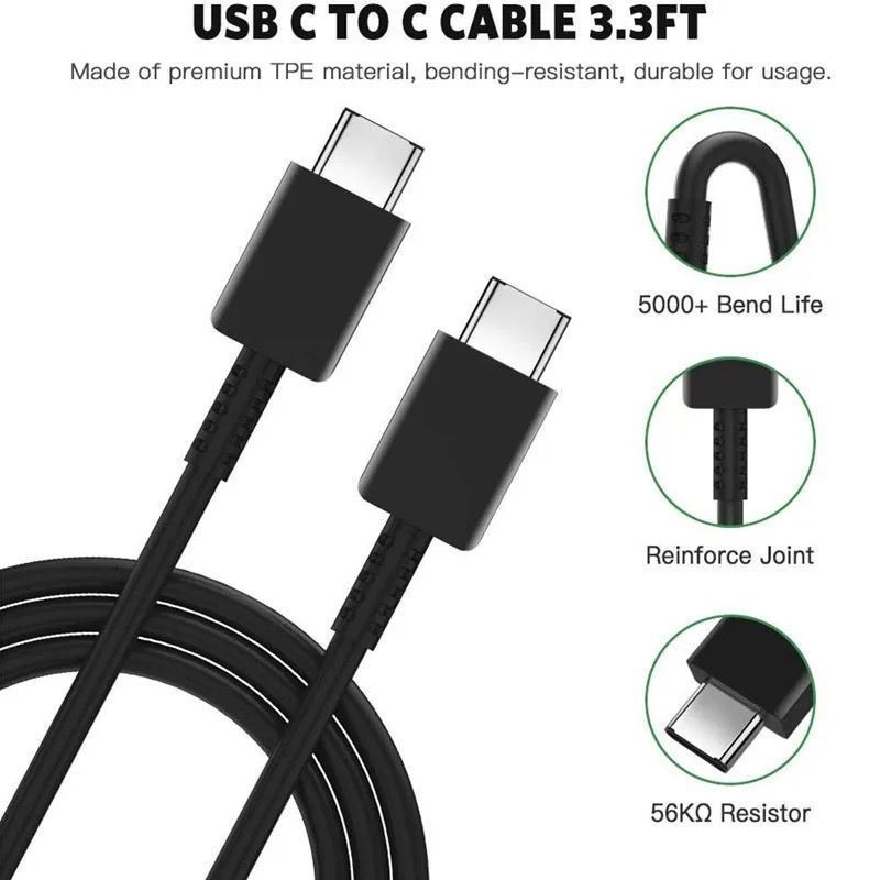 Cabo USB C para USB C Turbo P A71 Note 10 Note 20 A70 A80 S10 S20 Cabo Super Rápido Tipo C para Tipo C em Oferta na Shopee