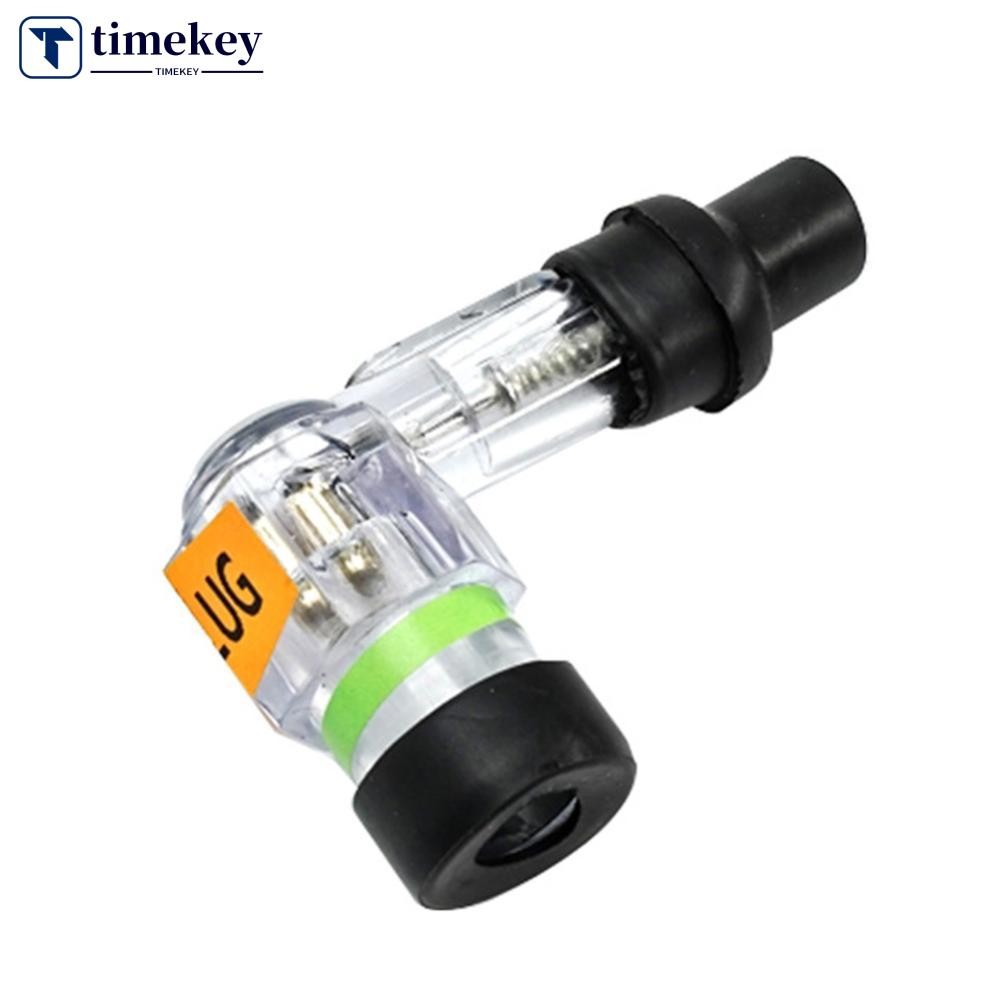 TIMEKEY 1Pc Tampa Transparente Da Vela De Ignição Motocicleta 90 Graus M8R2