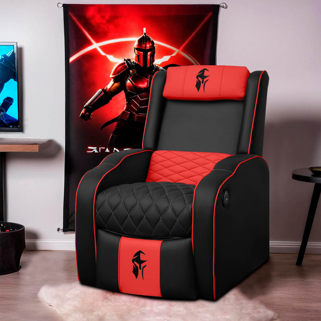 Poltrona Gamer Troia Reclinável com Carregador USB e Massagem - SOFA STORE