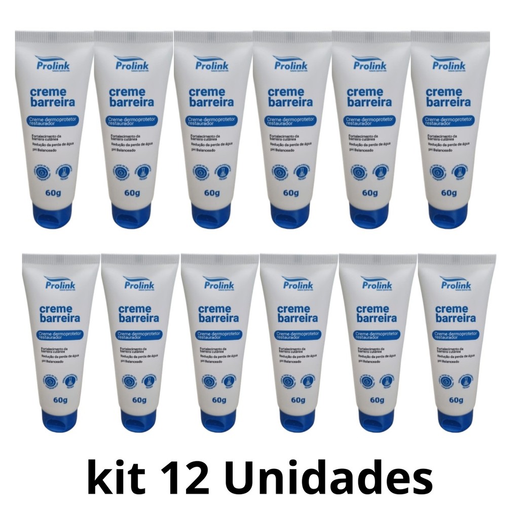 KIT 12 UN CREME BARREIRA DERMO PROLINK 60G SIMILAR CAVILON