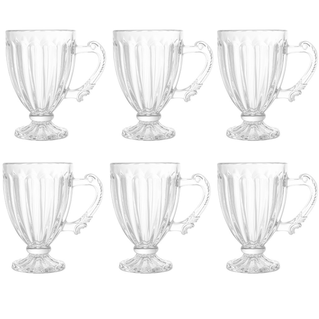 Jogo De 6 Xícaras Cristal Para Café 90ml Imperial Lyor