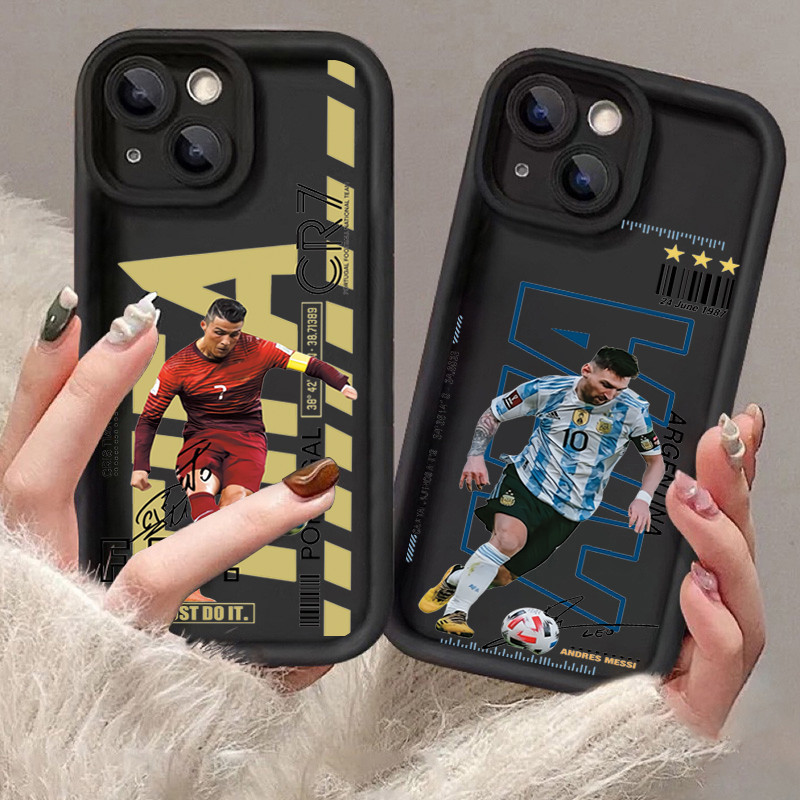 Famosa Caixa Telefônica De Futebol Para Xiaomi Redmi Nota 13 11 12 Pro Plus Turbo 3 12S 11S 10S 10 9S 9 12 13 12C 10C 13C Messi CR7 Neymar Capa Macia De Silicone Fosco