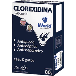Sabonete Clorexidina Dug's World Veterinária para Cães & Gatos - 80 g