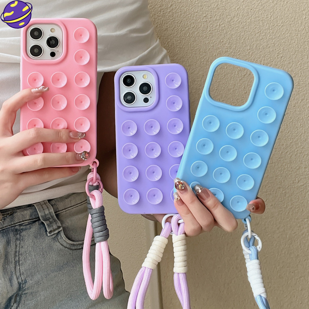 Capa De Telefone De Silicone Com Ventosa Criativa Adequada Para IPhone 16 15 14 Plus 13 12...