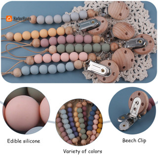 [Harborheaven] chupeta do bebê clipes BPA livre food grade silicone dentes fixos listra brinquedos infantis embeber supr em Oferta na Shopee