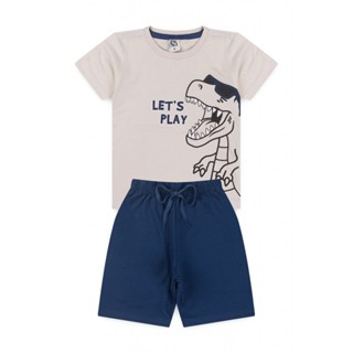 Conjunto Masculino Infantil Vamos Jogar em Oferta na Shopee