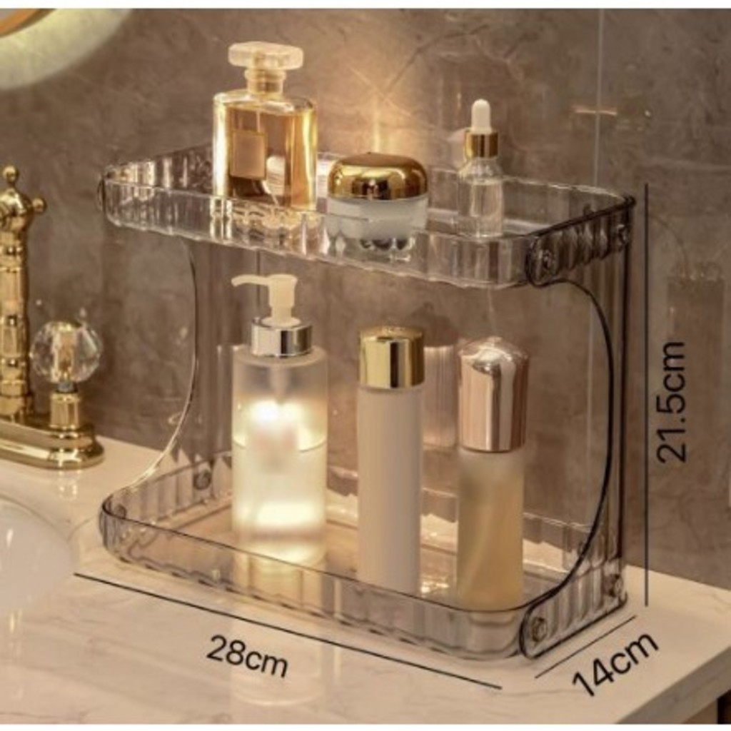 DAGUAN Organizador Prateleira Diamante Acrílico Porta Maquiagem Beleza linhas