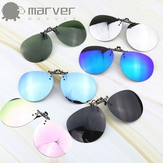 Óculos De Sol Polarizados MARVER Clip-On , Sem Borda Vintage UV400 Convenient Flip-up Para Uso Ao Ar Livre E Na Condução