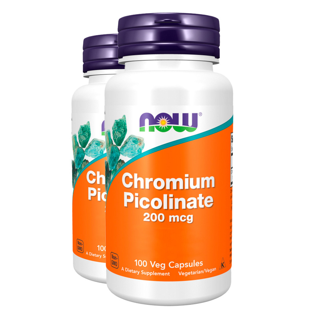 Kit 2x Picolinato Cromo 200mcg Now foods 100 Veg Cápsulas Importado/Made in Usa em Oferta na Shopee