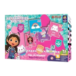 1x Jogo Educativo Alfabeto Casa Mágica da Gabby Mimo Toys Brinquedo Desenvolvimento Alfabetização