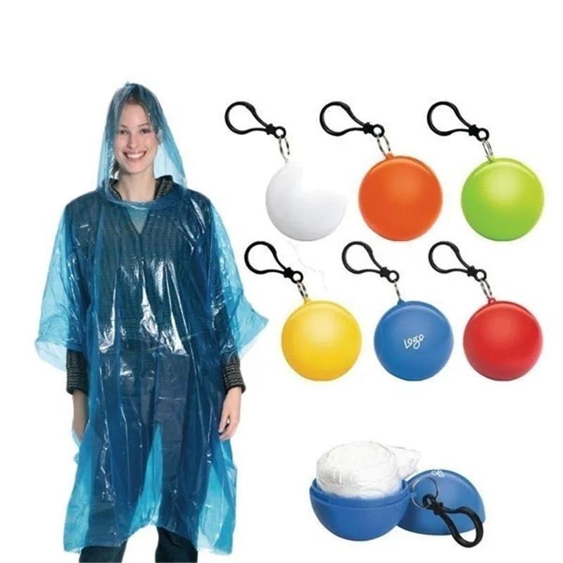 Unisex Rainwear Poncho Travel Raincoats Capas De Chuva Descartáveis Capa De Emergência Ponchos Com Capuz De Acampamento Chaveiro Ferramentas Para O Exterior