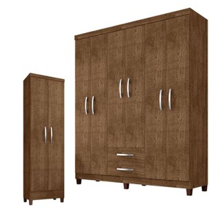 Guarda Roupa Casal Módena Com Multiuso Recife Malbec - Incorplac em Oferta na Shopee