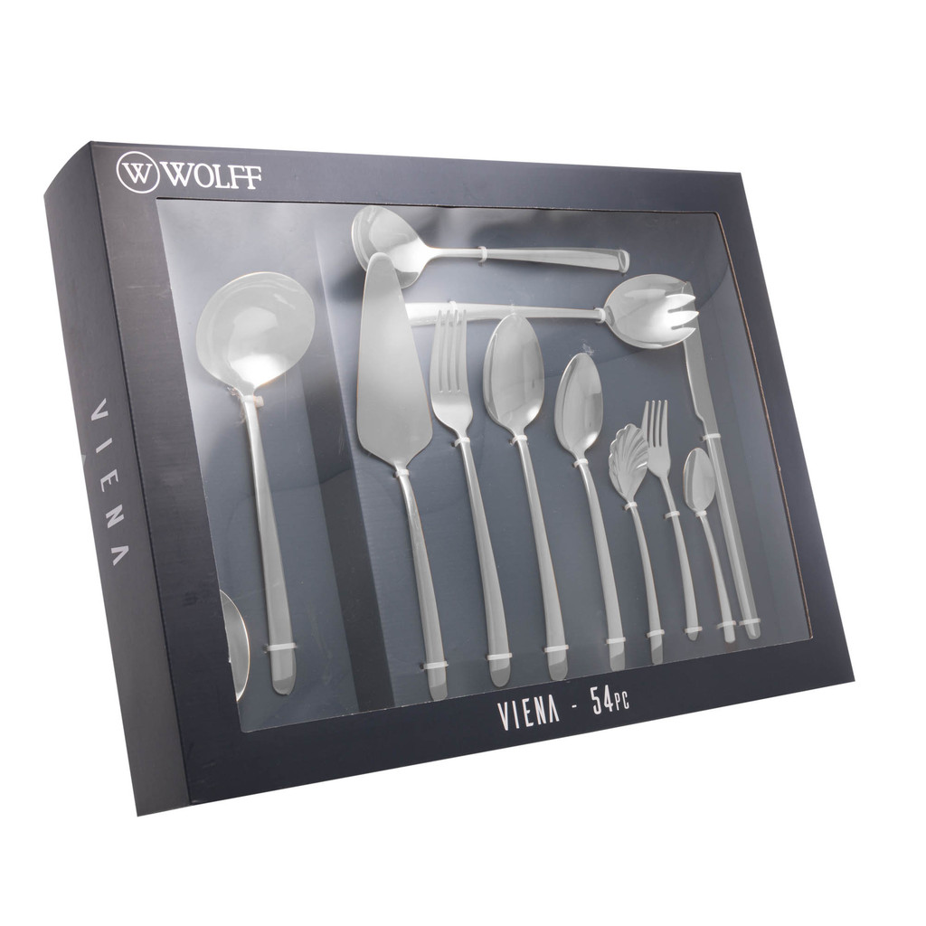 Faqueiro Wolff Viena 54 Peças De Aço Inox em Oferta na Shopee