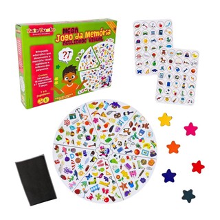 Jogo Mega Memória Brinquedo Educativo de Madeira - Bate Bumbo - 4 anos
