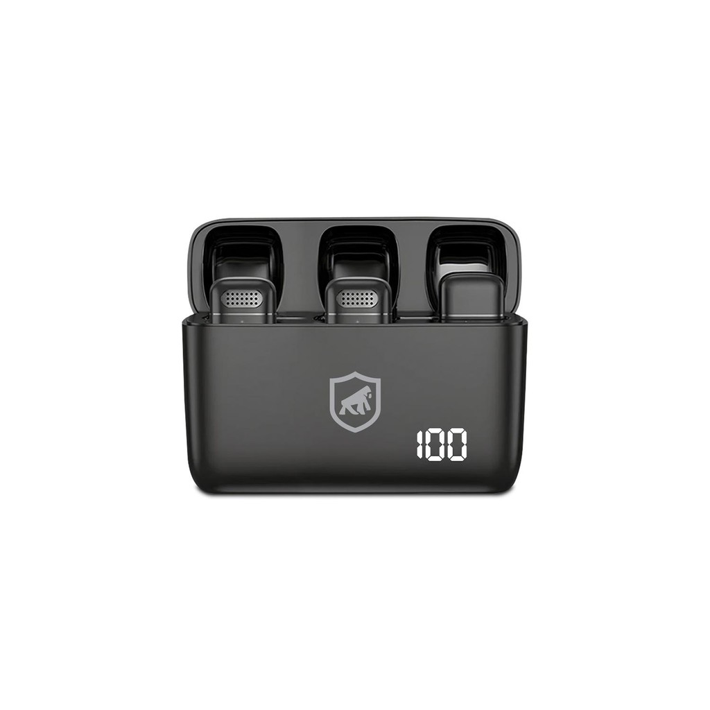 Microfone de Lapela Profissional Sem Fio - Survivor - Tipo C com Adaptador Lightning - Gshield