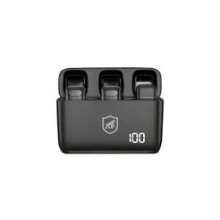 Microfone de Lapela Profissional Sem Fio - Survivor - Tipo C com Adaptador Lightning - Gshield