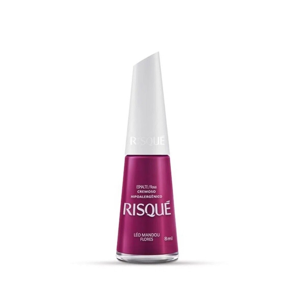 Esmalte Cremoso Risque Leo Mandou Flores 8ml em Oferta na Shopee