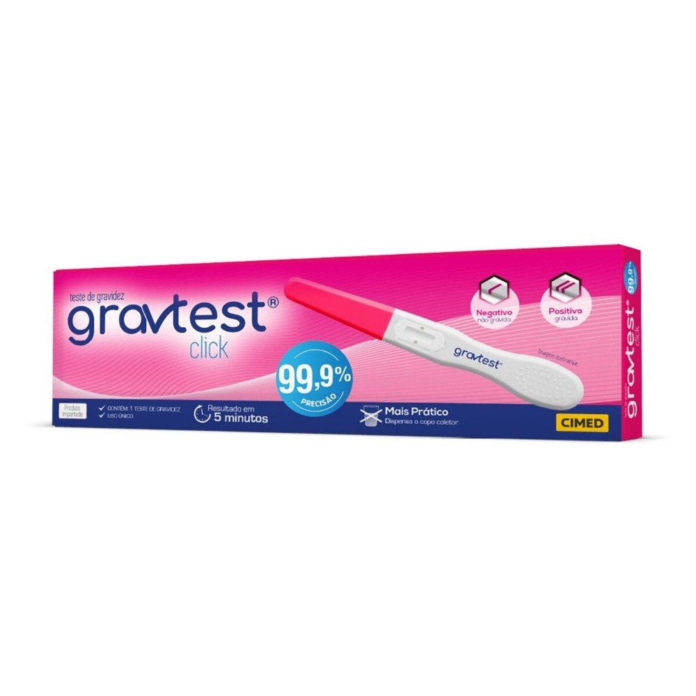 Teste de Gravidez Grav Test Click 1 Unidade em Oferta na Shopee