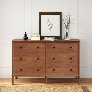 Cômoda para Quarto Madeira 6 Gavetas Moderna Apoana Castanho em Oferta na Shopee
