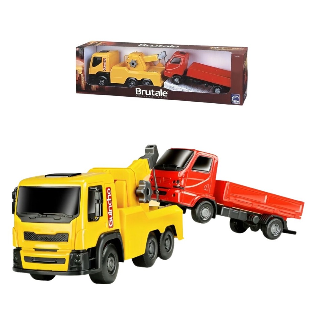 Caminhão Truck Guincho Brutale Amarelo 1530 - Roma em Oferta na Shopee