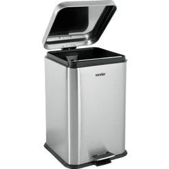 Lixeira Retangular 20L Inox Vonder