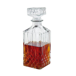 Garrafa Whisky Decanter De Vidro Transparente Cristal Licoreira Tampa 1 Litro em Oferta na Shopee
