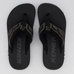 Chinelo Kenner Kivah Full Force Preto e Cinza