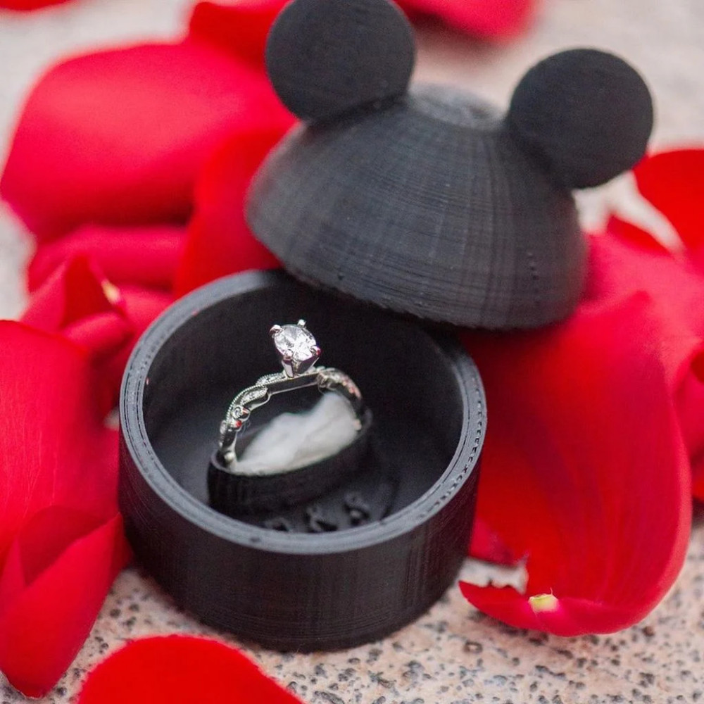 Porta Aliança Personalizado Decoração Casamento MICKEY Caixa Porta Joias Pedido casamento Noivo Noiva