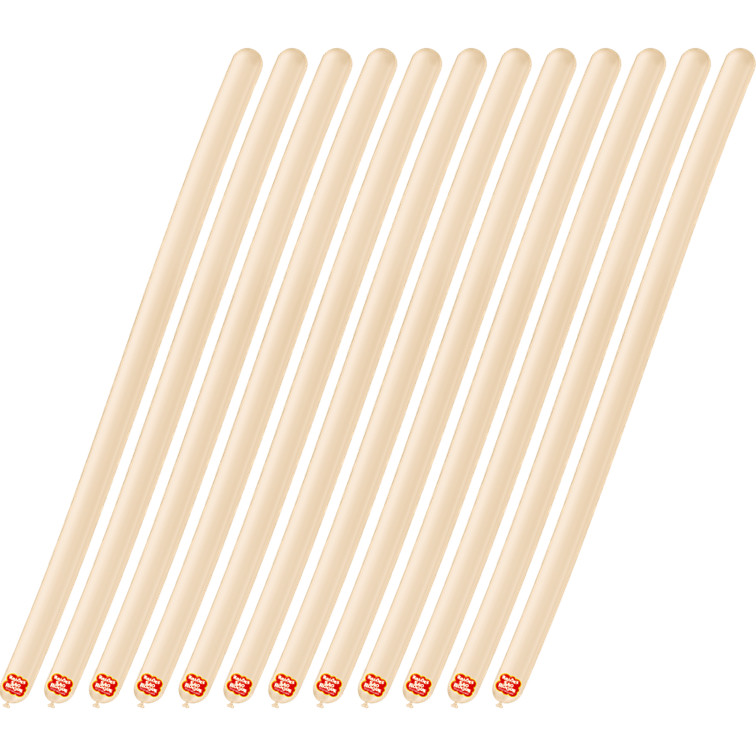 Balões São Roque Bege Canudo 260 Pc 50un #119967 em Oferta na Shopee