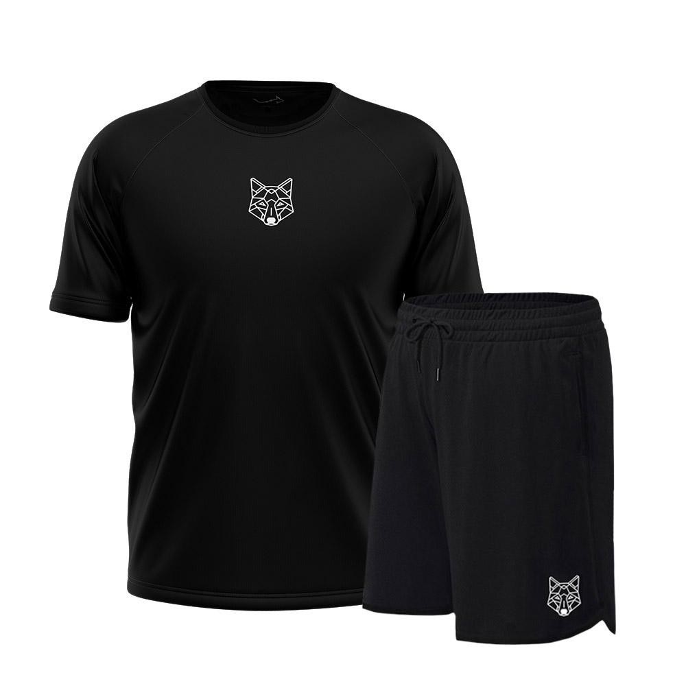 Kit Bermuda Lobo+Camiseta Lobo Dry Fitness Academia Alpha Co - Men Clothes