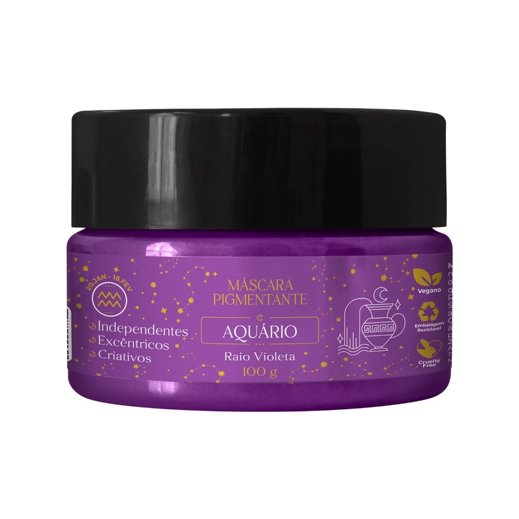 Imagem 💆 Kamaleão Color Máscara Pigmentante Signos Aquario 100Gr ✨