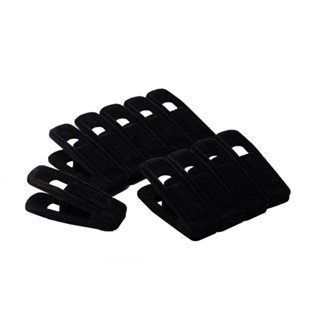 10 Clipes para Cabide Lyor de Plástico Aveludado Preto em Oferta na Shopee