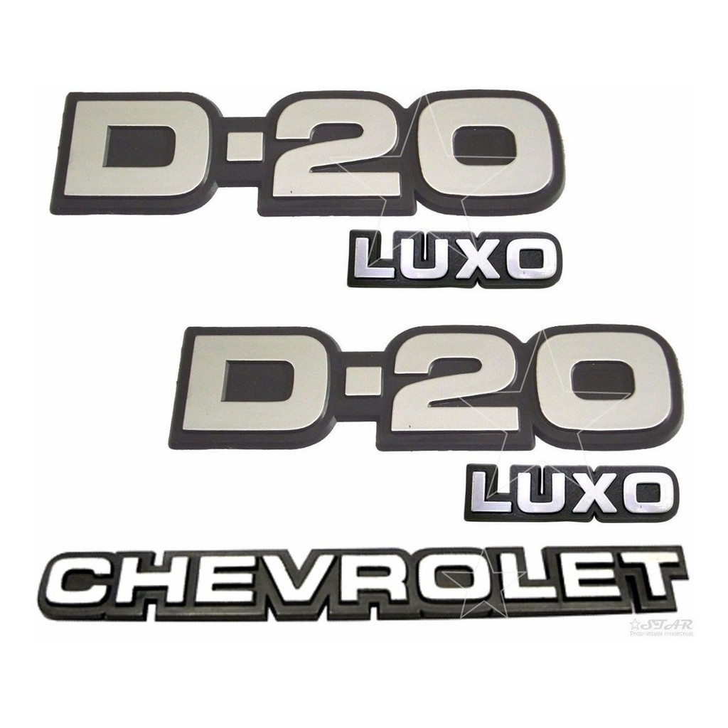 Emblemas D20 Luxo + Chevrolet - 1985 À 1992