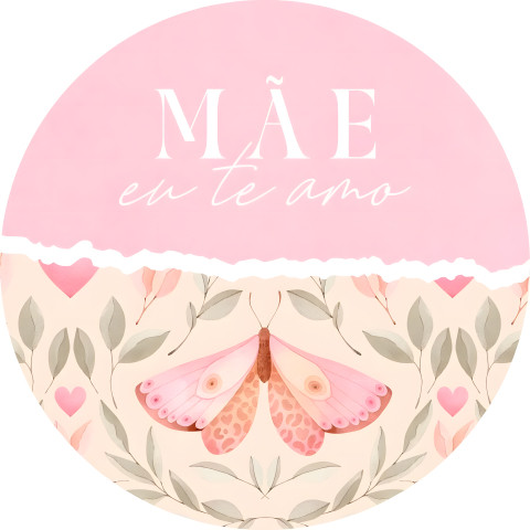 NOVO Painel Festa Infantil Redondo Borboleta Mãe Te Amo + Arco, Suporte incluso. Fazemos personalizado com qualquer tema. Confeccionado em Lona fosca, impressão de alta resolução. cenário , p/ Decoração