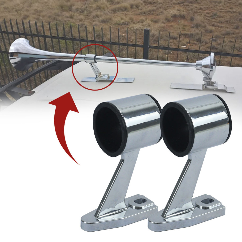 Par Suporte Corneta Buzina Marítima 74cm Base Fixar Teto