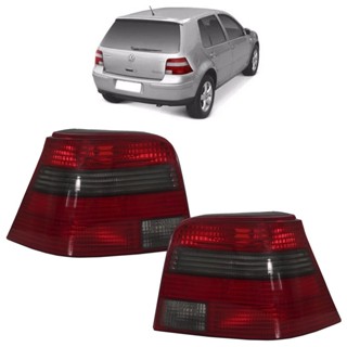 Lanterna Traseira Golf 1998 A 2006 Bicolor Fumê Lente Estriada em Acílico em Oferta na Shopee
